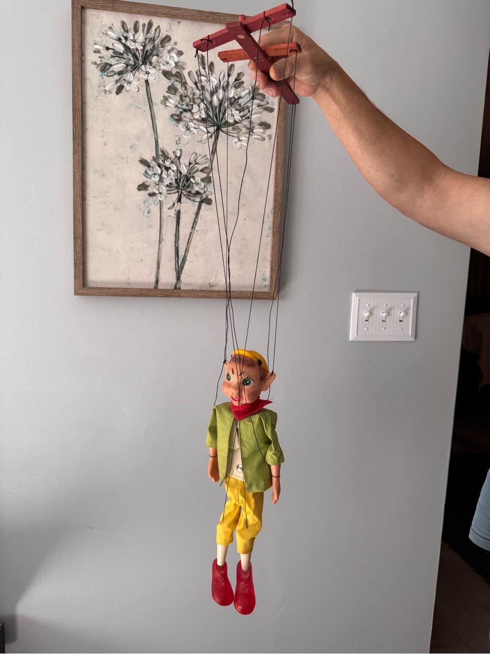 Vintage Hazelle Inc. Tyrolean Boy Marionette – Airplane Control Puppet - Picture 5 of 14